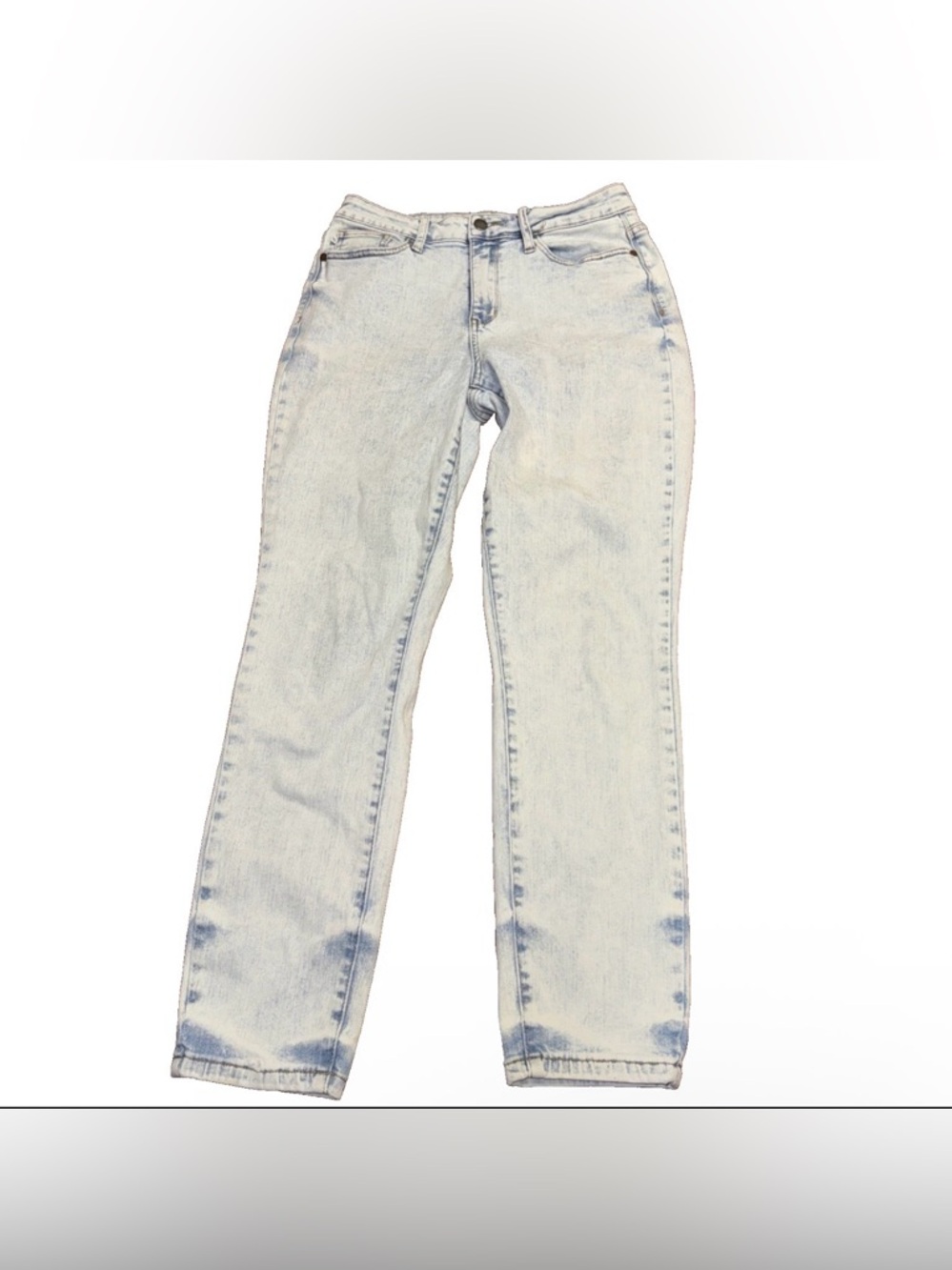 Judy Blue Women's High Waist Slim Fit Jeans Size 7/28 Ultra Light Blue Acid Wash